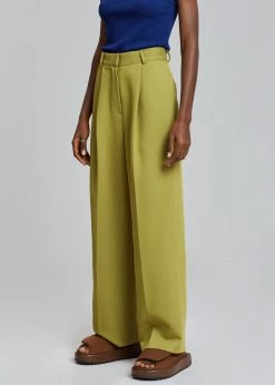 The Frankie Shop Minerva Suit Pants - Moss Green CLOTHING