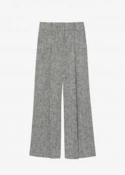 Black Fuchsia Mirl Wide Pants - Grey Melange