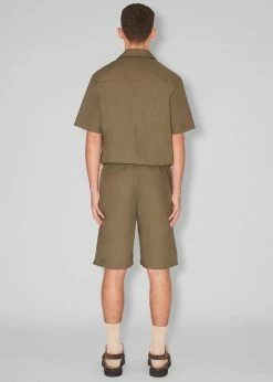Men Nanushka Benja Short Sleeve Romper - Olive