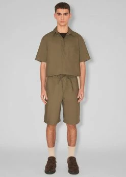 Men Nanushka Benja Short Sleeve Romper - Olive
