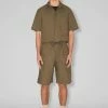Men Nanushka Benja Short Sleeve Romper - Olive