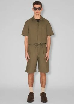 Men Nanushka Benja Short Sleeve Romper - Olive