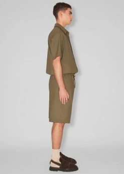 Men Nanushka Benja Short Sleeve Romper - Olive