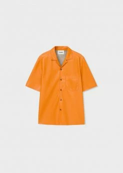 Men Nanushka Bodil Vegan Leather Shirt - Orange