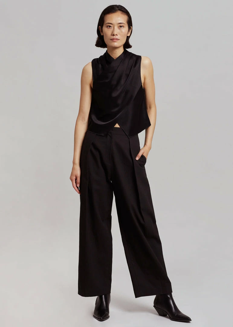 New π CLOTHING Nanushka Difya Sleeveless Top - Black β 4 CLOTHING Nanushka Difya Sleeveless Top - Black