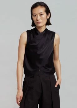 New π CLOTHING Nanushka Difya Sleeveless Top - Black β 11 CLOTHING Nanushka Difya Sleeveless Top - Black