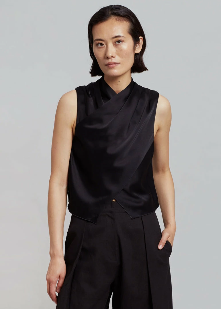 New π CLOTHING Nanushka Difya Sleeveless Top - Black β 5 CLOTHING Nanushka Difya Sleeveless Top - Black