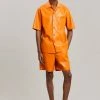Nanushka Doxxi Vegan Leather Shorts - Orange