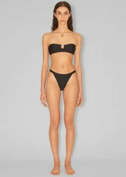 CLOTHING Nanushka Mahy Round Front Wire Bandeau - Black