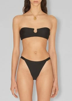 CLOTHING Nanushka Mahy Round Front Wire Bandeau - Black