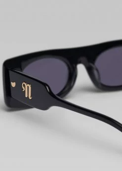 Nanushka Ruthie Bio Plastic Sunglasses - Black ACCESSORIES