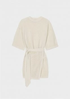 Nanushka Samira T-shirt Wrap Dress - Creme