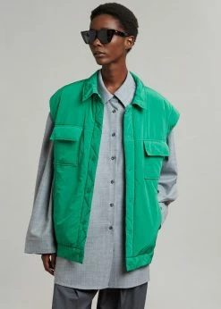 Follow Nauja Vest - Emerald CLOTHING