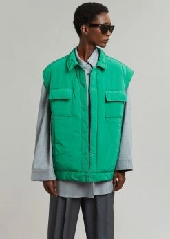 Follow Nauja Vest - Emerald CLOTHING