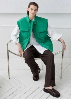 Follow Nauja Vest - Emerald CLOTHING