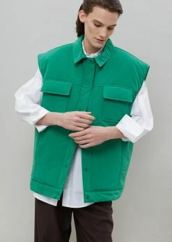 Follow Nauja Vest - Emerald CLOTHING