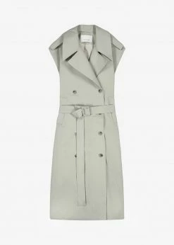 Deals β¨ The Frankie Shop CLOTHING Nexine Sleeveless Trench - Grey π― 27 The Frankie Shop CLOTHING Nexine Sleeveless Trench - Grey