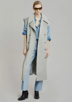The Frankie Shop CLOTHING Nexine Sleeveless Trench - Grey