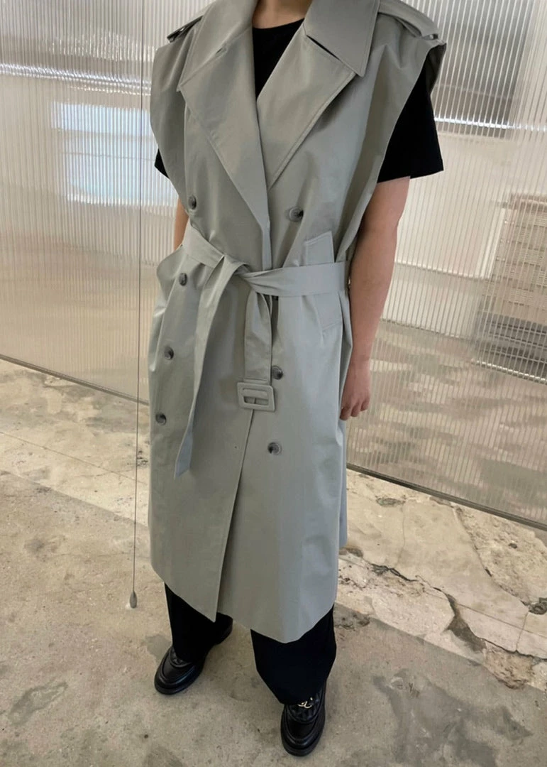 Deals β¨ The Frankie Shop CLOTHING Nexine Sleeveless Trench - Grey π― 5 The Frankie Shop CLOTHING Nexine Sleeveless Trench - Grey