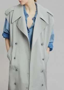 Deals β¨ The Frankie Shop CLOTHING Nexine Sleeveless Trench - Grey π― 19 The Frankie Shop CLOTHING Nexine Sleeveless Trench - Grey