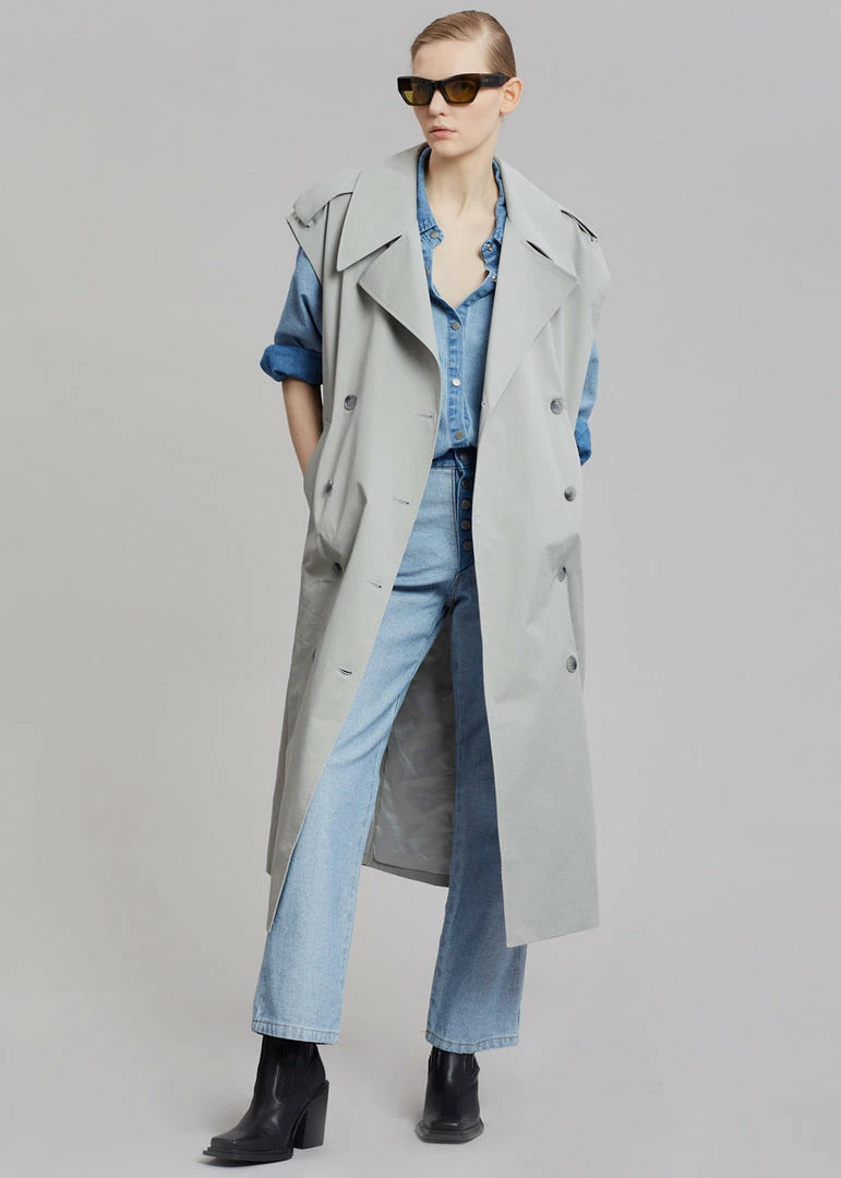 Deals β¨ The Frankie Shop CLOTHING Nexine Sleeveless Trench - Grey π― 3 The Frankie Shop CLOTHING Nexine Sleeveless Trench - Grey