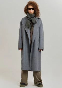 More Than Yesterday Men Nieves Wool Scarf - Asphalt