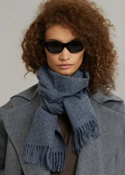 More Than Yesterday Nieves Wool Scarf - Dusty Blue Men