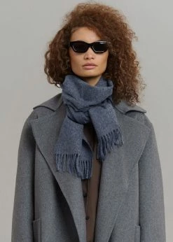 More Than Yesterday Nieves Wool Scarf - Dusty Blue Men