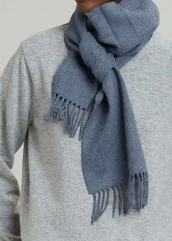 More Than Yesterday Nieves Wool Scarf - Dusty Blue Men