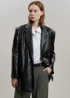 Maimia Ninoska Crinkle Blazer - Black