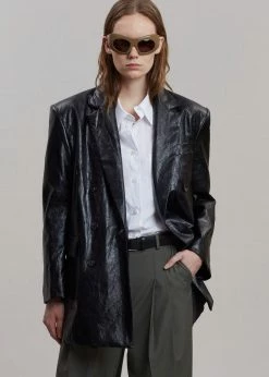 Maimia Ninoska Crinkle Blazer - Black