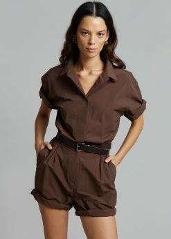 Masof CLOTHING Nix Tailored Jumpsuit - Java