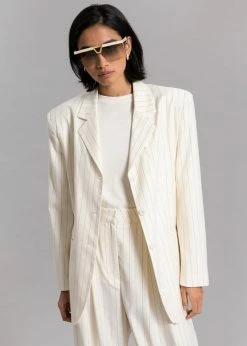 Another Avenue Nuno Thin Stripes Blazer - Off White CLOTHING