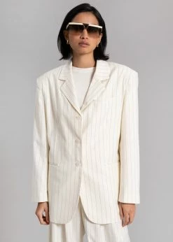 Another Avenue Nuno Thin Stripes Blazer - Off White CLOTHING