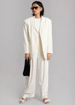 Another Avenue Nuno Thin Stripes Blazer - Off White CLOTHING