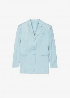 Another Avenue Nuno Thin Stripes Blazer - Sky CLOTHING