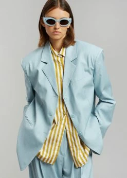 Another Avenue Nuno Thin Stripes Blazer - Sky CLOTHING