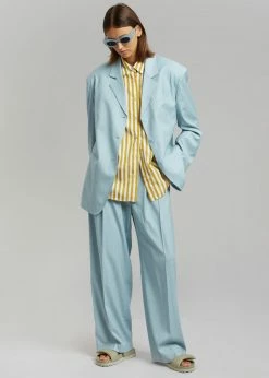 Another Avenue Nuno Thin Stripes Blazer - Sky CLOTHING