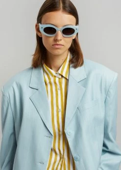 Another Avenue Nuno Thin Stripes Blazer - Sky CLOTHING