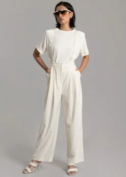 Another Avenue Nuno Thin Stripes Pants - Off White CLOTHING