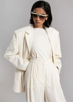 Another Avenue Nuno Thin Stripes Pants - Off White CLOTHING