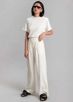 Another Avenue Nuno Thin Stripes Pants - Off White CLOTHING