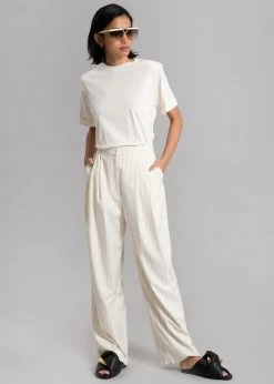 Another Avenue Nuno Thin Stripes Pants - Off White CLOTHING