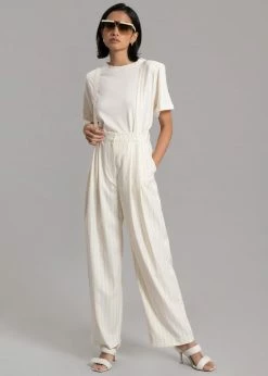 Another Avenue Nuno Thin Stripes Pants - Off White CLOTHING