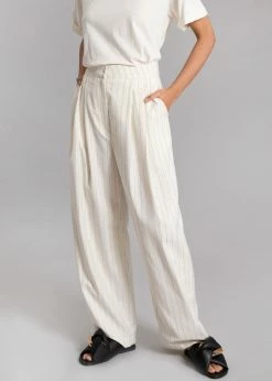 Another Avenue Nuno Thin Stripes Pants - Off White CLOTHING
