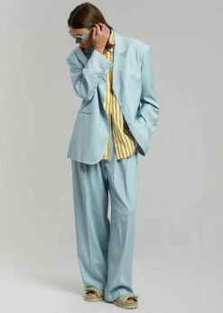 Another Avenue CLOTHING Nuno Thin Stripes Pants - Sky