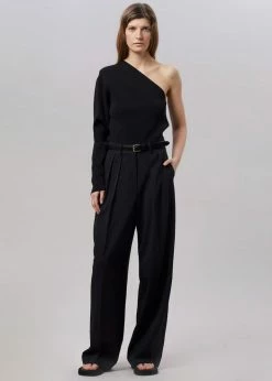 Tempting CLOTHING Oki One Shoulder Top - Black