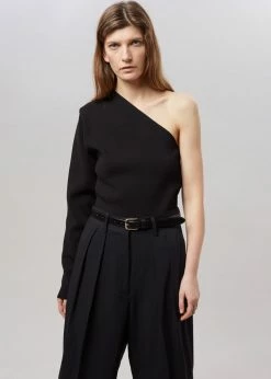 Tempting CLOTHING Oki One Shoulder Top - Black