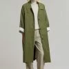 The Frankie Shop CLOTHING Orion Trench Coat - Olive