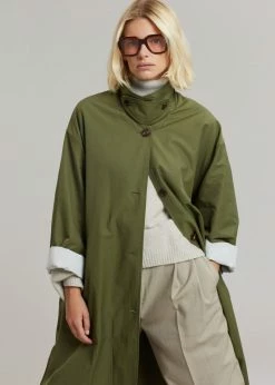 The Frankie Shop CLOTHING Orion Trench Coat - Olive